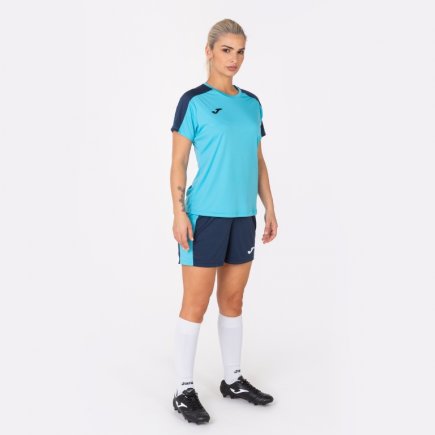 Футболка ігрова Joma ACADEMY III 901141.013 жіноча колір: бірюзовий/темно-синій
