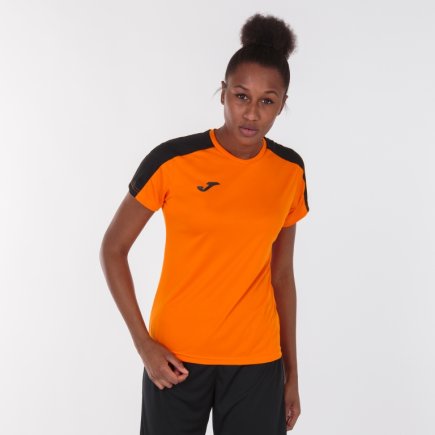 Футболка ігрова Joma ACADEMY III 901141.881 жіноча колір: помаранчевий/чорний