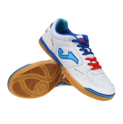 Взуття для залу (футзалки) Joma Top Flex TOPW.402.PS колір: біло-синій (офіційна гарантія)