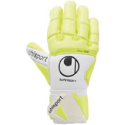 Вратарские перчатки UHLSPORT PURE ALLIANCE SUPERSOFT HN 101116901 детские цвет: желтый 