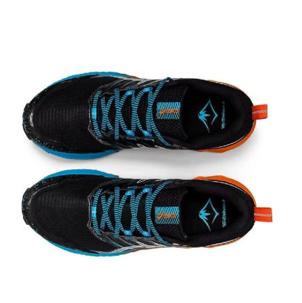 Кроссовки ASICS GEL-Trabuco 9 1011B030-002 цвет: черный/синий/оранжевый
