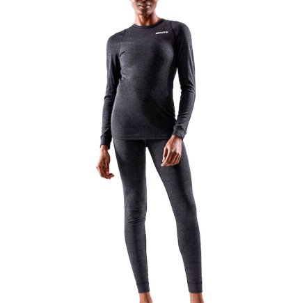 Комплект термобелья Craft CORE WOOL MERINO SET W BLACK MELANG 1909710-998000