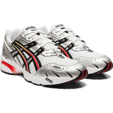 Кросівки ASICS GEL-1090 1021A285-100 колір: білий / сірий / червоний