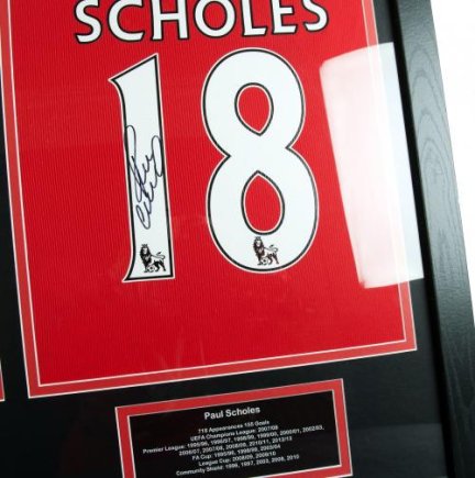 Футболки с автографом Giggs & Scholes Signed Манчестер Юнайтед (в рамочке)