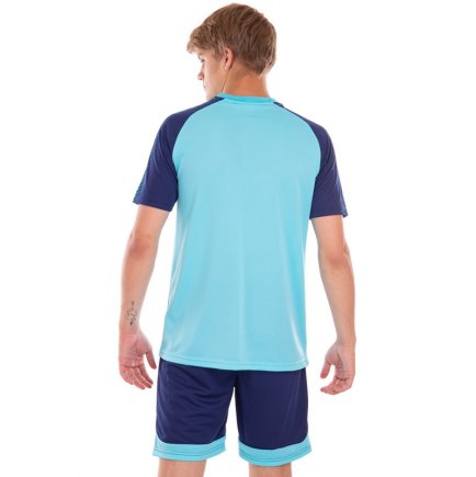 Футбольная форма взрослая цвет: бирюзовый/темно-синий