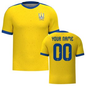 Новая Футболка Украина с гербом 2025-2026 игровая/повседневная 16268103 цвет: желтый