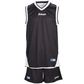 Баскетбольна форма Zeus KIT DOBLO двостороння Z00683 колір: білий/чорний